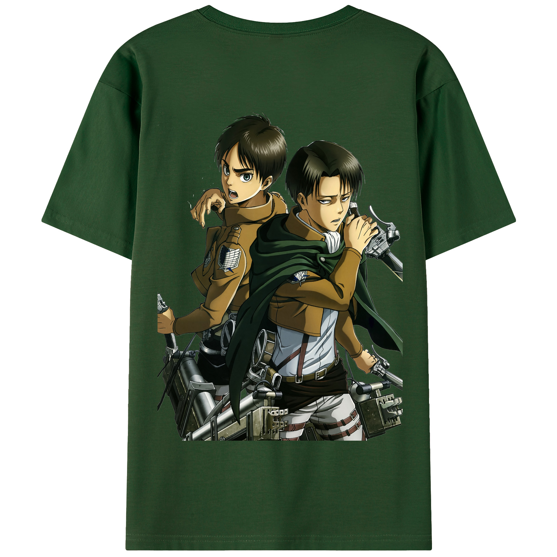 （画像用） 進撃の巨人 リヴァイ·アッカーマン Attack on Titan Levi Ackerman 綿100％半袖Tシャツ（背面プリント）